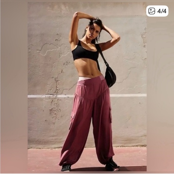 FP Movement by Free People Pants - Free People FP Movement Final Stretch Pants S Cargo Joggers Clove Cinnamon